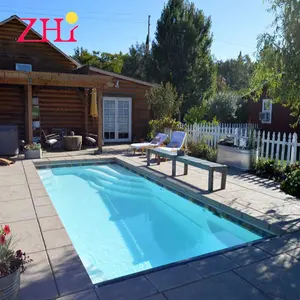 38 'x 12' x 4'6 "Rectangular Metal Frame Fiberglass Swimming Pool SP08232