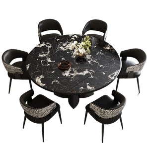 Juego de Mesa y Sillas de <span class=keywords><strong>Comedor</strong></span> Extensible y Plegable de Mármol Natural Estilo Minimalista Italiano para Apartamentos Pequeños, Muebles para el Hogar - Product Image 5