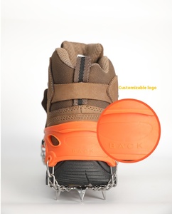 Crampons anti-glace durables en acier inoxydable 420 à 19 dents avec revêtement en caoutchouc pour sports <span class=keywords><strong>d</strong></span>'hiver, escalade, randonnée, camping, logo personnalisé - Product Image 6
