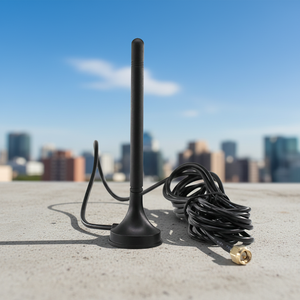 Antenne de station de base radio <span class=keywords><strong>CB</strong></span> compatible 2G/3G/4G 27 MHz 12 V CC avec base magnétique grande taille en acier pour utilisation mobile - Product Image 6