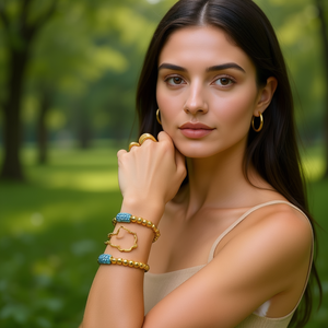Fashion <b>Beaded</b> <b>Bracelet</b> 316L Stainless Steel PVD Gold Plating Sustainable Resistant Jewelry for Women <b>Men</b> - Product Image 3