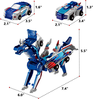 Juguetes de coche deformables por colisión, figuras de acción de caballos, robot transformable Pegaso, juguetes educativos de coche de plástico deformable, regalo para niños