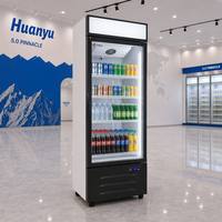 Commerciële Cola Pepsi dranken koelvitrine met hoge efficiëntie, verticale glazen deur, koelkast/vriezer