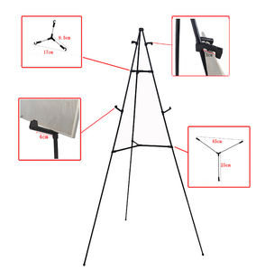 カスタマイズ可能なポータブル折りたたみ式調整可能な金属製スチール製アーティストイーゼル（結婚式の展示用） - Product Image 5
