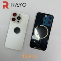 Pièces de rechange OEM : Boîtier avec lentille d'appareil photo, couvercle magnétique de la batterie et vitre arrière pour iPhone 14, 14 Plus, 15, 15 Plus, 15 Pro, 16 Pro Max