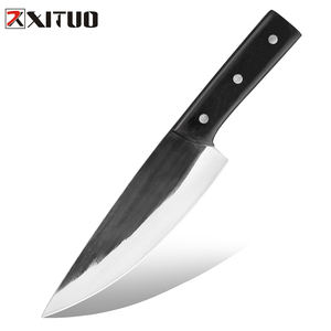 <span class=keywords><strong>Cuchillo</strong></span> de cocina forjado tradicional hecho a mano, <span class=keywords><strong>cuchillo</strong></span> de Chef Santoku, cuchillos de carnicero de acero revestidos multifuncionales, rebanar <span class=keywords><strong>carne</strong></span> y verduras - Product Image 1