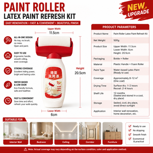 BKW <b>Roller</b> Latex <b>Paint</b> Refresh Kit Easy Wall Renovation Repair Tool Water-Based Smooth Finish - Product Image 3