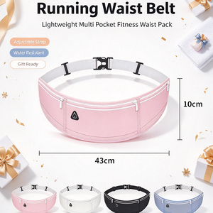 Sport-Hüfttasche Schlanker Laufgürtel mit Kopfhörerloch Wasserdichte Mehrtaschen-Hüfttasche Bauchtasche für Outdoor Fitness Gym - Product Image 1