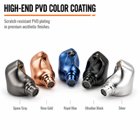 Coque d'écouteurs en titane usinée sur mesure par CNC, cavité acoustique haut de gamme pour IEM, OEM