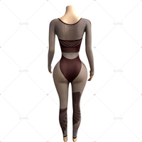 ELITES Robe mini en résille rayée pour femmes exotiques, Vente en gros, Tenue de danse sexy, Body Teddy Babydoll