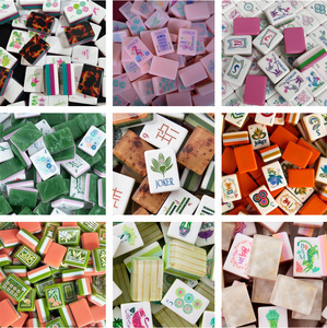 Wholesale Custom Luxury Acrylic American Mahjong Tiles <strong>Set</strong> with Glitter Finish for Family Game Nigh - Product Image 1