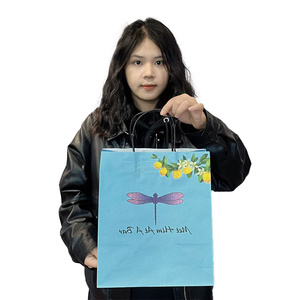 Light Blue Full <strong>Print</strong> <strong>Bag</strong> Lemon Fruit Design Tote Floral Pattern Carrier Butterfly Insect Art <strong>Bag</strong> Romantic Text <strong>Bag</strong> - Product Image 6