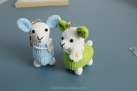 Poupée Alpaga en Tricot et Crochet Faite à la Main, Mignonne et Tendance, Porte-clés Mouton Kawaii en Crochet Doux, Objets Décoratifs