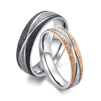 Edelstahl Twill Mattierte Partnerringe Neue Liebhaberringe Mattierter Paarring Titan-Stahl Modeschmuck
