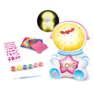 Yaratıcı zanaat oyuncak hediye DIY boyanabilir karikatür gece lambası çocuklar DIY boyalı Graffiti hayvanlar modeli gece lambası renkli kalem seti oyuncaklar - Product Image 4