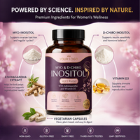 Complément alimentaire OEM Myo Inositol D Chiro Inositol pour femmes, équilibre hormonal, soutien ovarien, 60, 90, 120 capsules