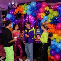 Kit d'arche de guirlande de ballons en latex colorés arc-en-ciel néon pour la décoration de fête d'anniversaire d'enfants, de carnaval et de festival