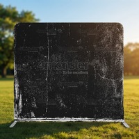 Support d'affichage à montage rapide sans outils avec toile de fond personnalisée pour photomaton, idéal pour les salons professionnels et la décoration de fond d'événements festifs