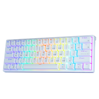 AULA F3261 Clavier mécanique rvb filaire remplaçable à chaud Clavier de jeu pour ordinateur de bureau portable compact à 61 touches