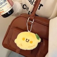 Adorables breloques en peluche en forme de fruits, styles variés - Collection tout-en-un de porte-clés et décorations de sac en coton PP unisexe (0-10 cm)