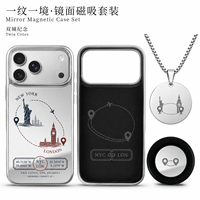 Ensemble d'étuis magnétiques pour téléphone avec support N52 3800GS, dos miroir et collier en acier inoxydable