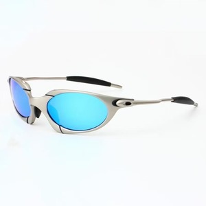 Occhiali da sole <span class=keywords><strong>Romeo</strong></span> UV400 lenti a specchio polarizzate struttura in metallo alla moda Y2K tecnologia occhiali oro nero opaco copertura completa - Product Image 2