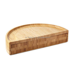 <span class=keywords><strong>Planche</strong></span> de service à fromage pivotante, Compact et personnalisé en bambou avec jeu de couteaux - Product Image 2