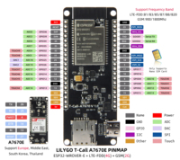 Carte de développement ESP32-WROVER-E A7670E, réseau cellulaire LTE GSM 4G 2G, carte de développement ESP32, module sans fil WiFi