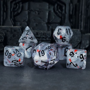 Jeu de dés à 7 pièces, dés polyédriques en os acrylique, 7 pièces/ensemble, dés à thème Knight's <span class=keywords><strong>Tale</strong></span>, dés en résine - Product Image 3