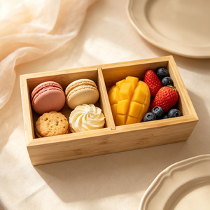Wooden dried fruit plate, fruit <b>snack</b> plate, living room dessert <b>tray</b>, compartmentalized plate, candy, nut, and melon seed - Product Image 3