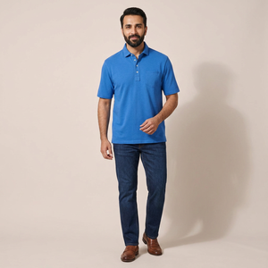Polo pour homme de qualité supérieure à prix d'usine, 4 boutons, 100% coton, respirant, anti-transpiration, pour le golf et les occasions décontractées - Product Image 1