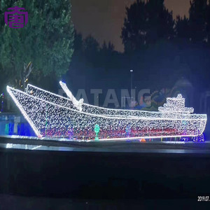 ไฟ LED รูปเรือใบ สำหรับตกแต่งภายนอกอาคาร กันน้ำ เหมาะสำหรับสวน ลานบ้าน ตกแต่งคริสต์มาส และวันหยุด - Product Image 3