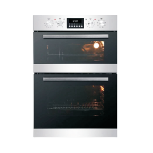 Nouveaux produits : fours à gaz encastrables à double convection et turbo, en verre noir et acier inoxydable, 60 cm, pour usage domestique - Product Image 1