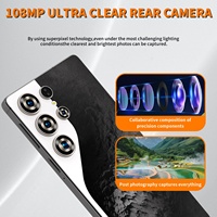 Smartphone S25 Ultra Android 15, écran 7,3 pouces, processeur Snapdragon 8 Deca Core, 16 Go + 1 To de stockage, appareil photo 72+108 MP, 5G CDMA HD, double SIM