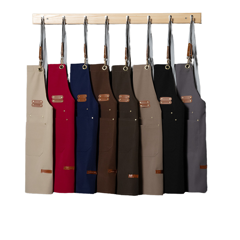 Custom Logo Adjustable Denim Kitchen Uniform