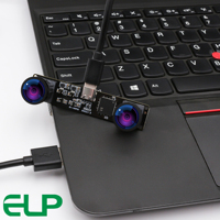 Módulo de Cámara USB ELP Sincrónico Estéreo de 60 fps y 3840x1080 con Doble Lente, Mini Cámara Web de 80*16.5 mm para Raspberry Pi Jetson Nano