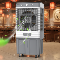 Refroidisseur d'air évaporatif industriel avec réservoir d'eau de 60L, volume d'air élevé, faible bruit, 3 vitesses réglables pour une utilisation en extérieur et à la maison