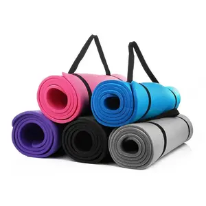 Grosir Pabrik matras latihan Yoga ramah lingkungan warna ganda 183cm panjang 8mm Multi Warna ramah lingkungan