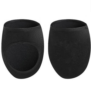 Cubrezapatillas de ciclismo sin clip, negros, cortavientos, de media longitud, un par, con patrón sólido - Product Image 4