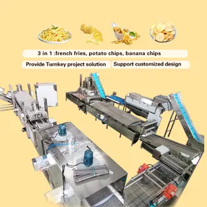 TCA high quality fully automatic frozen french fries production line potato french fries making machine