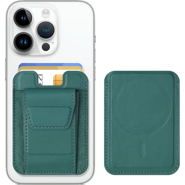 F C 2 in 1 Stand PU Magnetic Leather Wallet Holder for apple Phone  Card Wallet magsafe