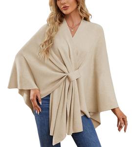 Ventes chaudes, mode décontractée, élégante, grand châle en cachemire chaud, châle en fourrure d'hiver, poncho, <span class=keywords><strong>cardigan</strong></span> en tricot, pull pour femmes - Product Image 3