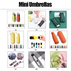 <span class=keywords><strong>Parapluie</strong></span> classique de haute qualité <span class=keywords><strong>Mini</strong></span> 5 plis en fibre de verre couleur unie avec étui Logo personnalisable ouvert manuel - Product Image 6