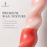 Bougies en spirale torsadées dégradées rose-rouge, sûres et non toxiques, pour dîner, mariage et fête (vente en gros)
