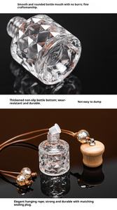 호텔 및 가정 욕실 장식을위한 새로운 스타일 평면 크리스탈 유리 액체 비누 디스펜서 손 소독제 병 - Product Image 5