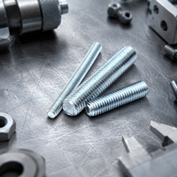 Tige filetée en acier au carbone zingué M10 M12 M16 1m DIN975 en carton pour assemblage de machines – Approvisionnement direct usine