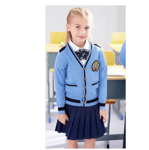 D0628 Uniforme scolaire pour étudiants, vêtements scolaires à manches longues pour enfants, pulls de marin bleu marine pour enfants, tenues de chœur - Product Image 5