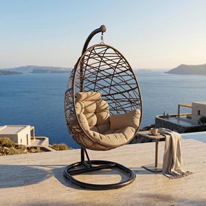<span class=keywords><strong>Silla</strong></span> <span class=keywords><strong>Colgante</strong></span> Tipo <span class=keywords><strong>Huevo</strong></span> Moderna para Exteriores con Soporte, Muebles de <span class=keywords><strong>Mimbre</strong></span> de Lujo para Patio, <span class=keywords><strong>Silla</strong></span> de Ratán Resistente a la Intemperie para Hotel - Product Image 5
