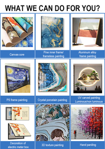 Tranh treo tường cá cảnh hiện đại sang trọng phong cách Trung Hoa <span class=keywords><strong>m</strong></span>ới, tranh phong cảnh có đèn, chất liệu vải bố, trang trí tường phòng khách - Product Image 4