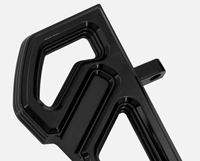 Remplacement de la planche de sol arrière pour passager en aluminium noir brillant pour Street Road Glide 00-23 Softail 86-17